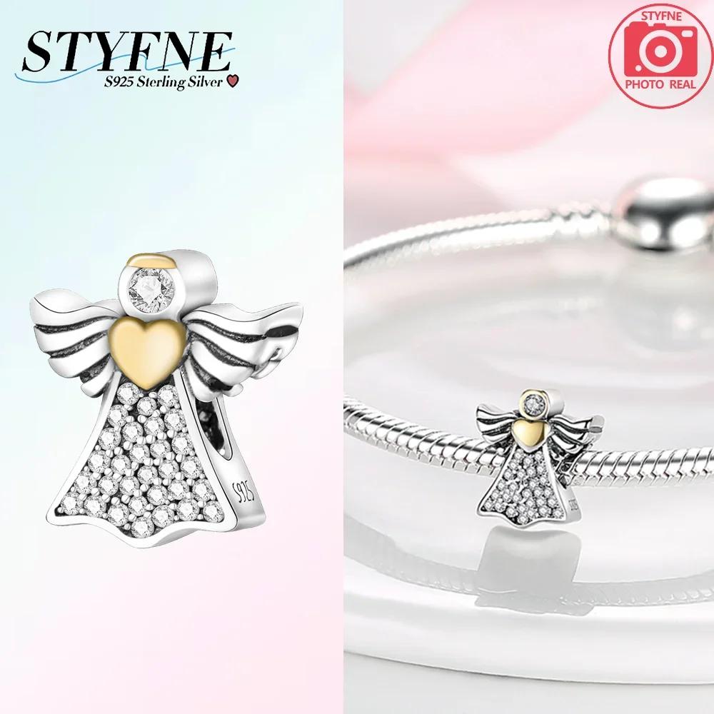 Charm Angelic Boy Girl Blue Wings Stars Infinite Charms Beads Fit Bracelet 925 Silver Women Diy Fine Gift Accessory Set