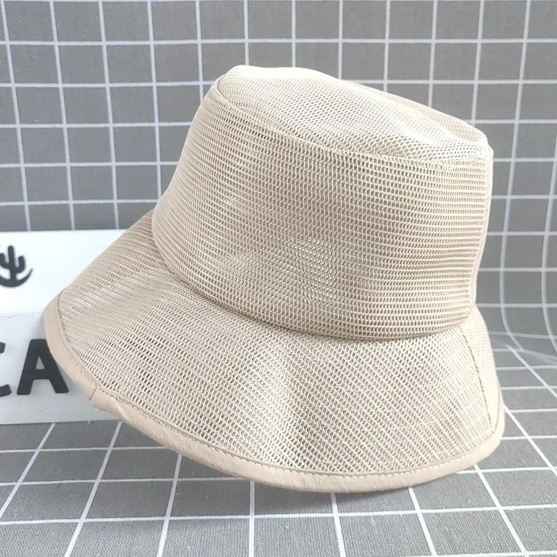 

Deepen Enlarge 62CM summer breathable hollow sunshade hat women s fisherman hat men s large size mesh big head circumference hat M 56-58cm