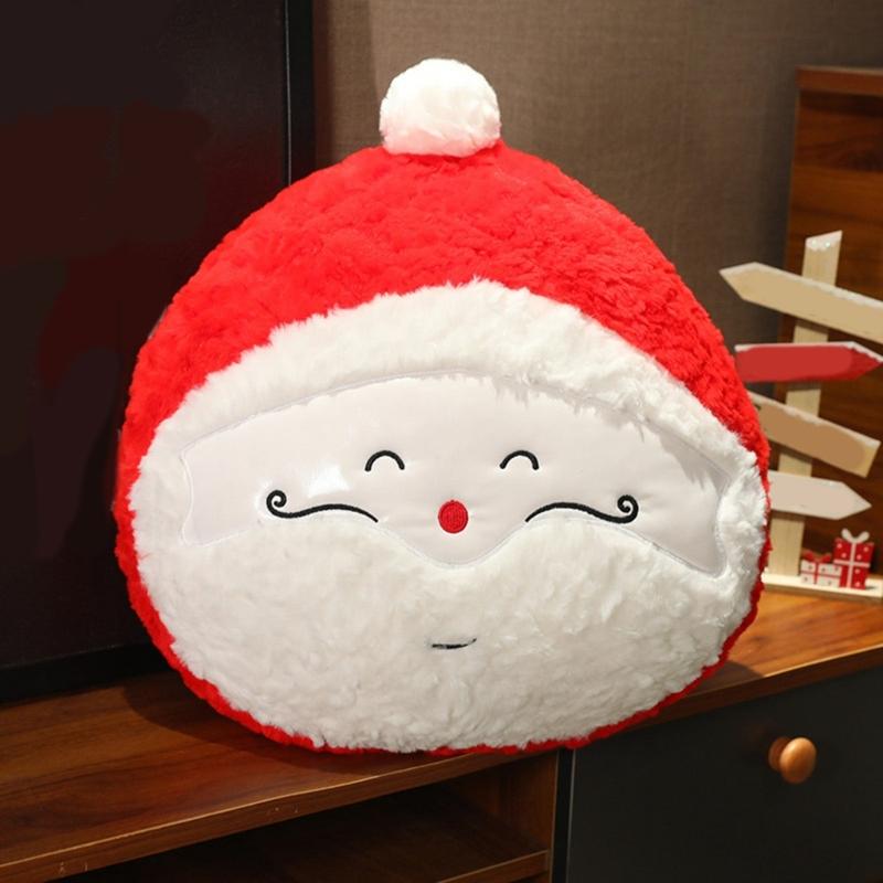 Plushie Throw Pillow Comfortable Christmas Holiday Cushion for Sofa and Bed Decoration Throw Pillows 1PC