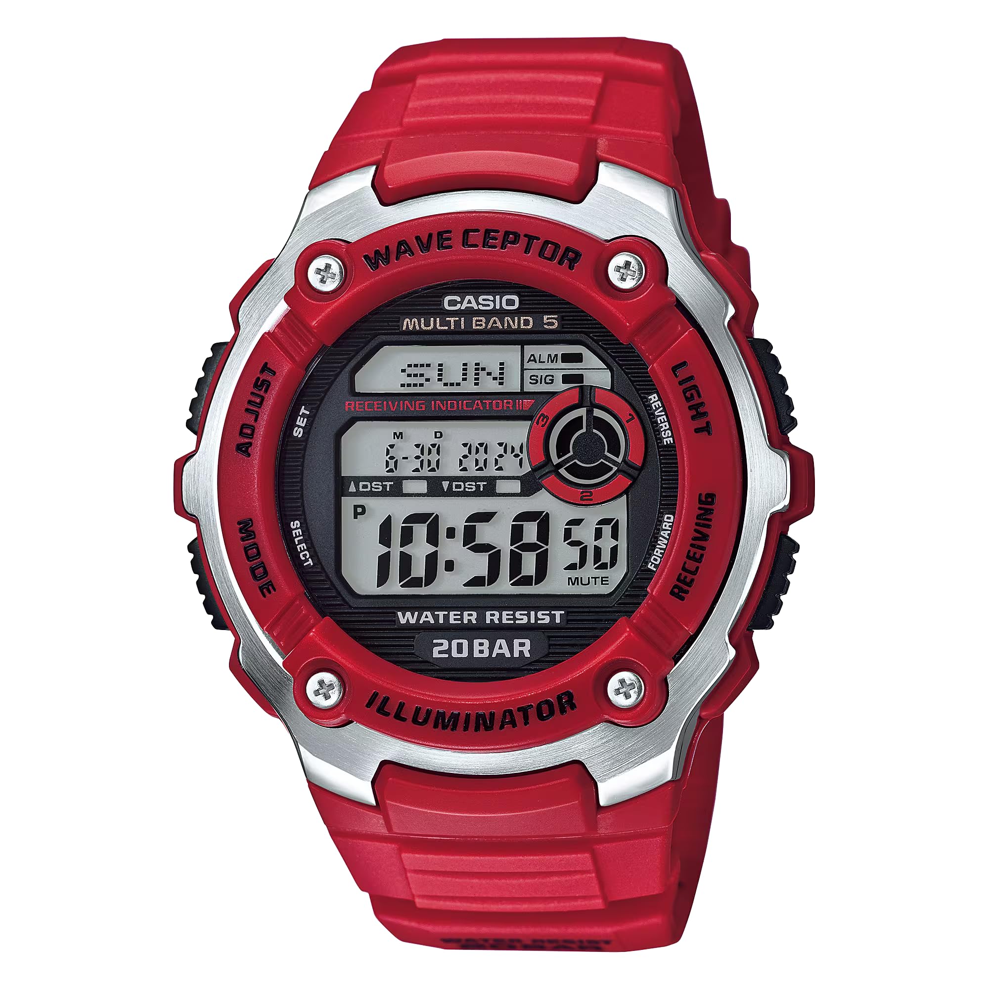 CASIO CASIO electric wave wristwatch 20 ATM waterproof WV200R digital watch business watch simple...