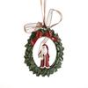 Colorful 3D Retro Bell Resin Ornament - American Cartoon Style Christmas Hanging Decoration
