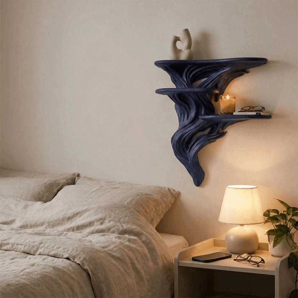 Stable Three Tier Wall Rack Irregular Shape Wall Storage Rack Collectibles Display