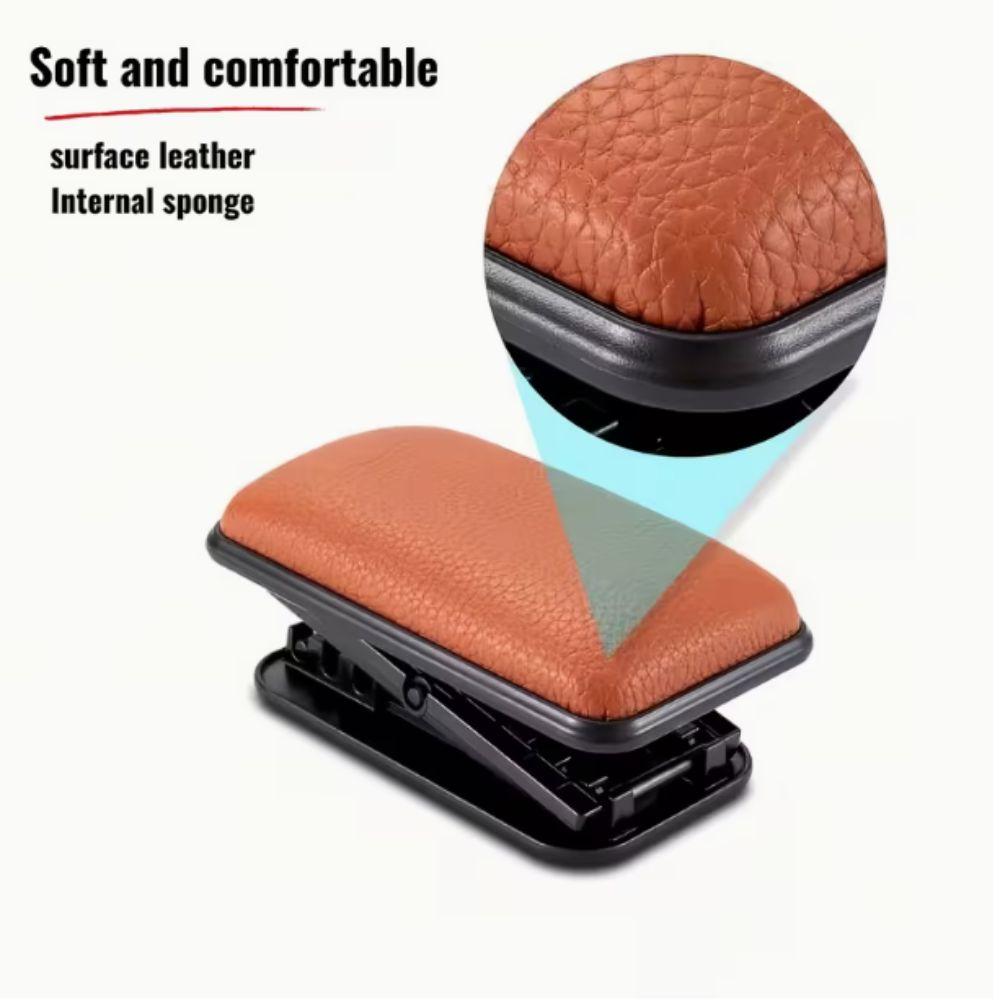 Adjustable Height Car Armrest Pad Universal Fit Anti-Fatigue Design Armrest Cushion Ergonomic Design Left Hand Position
