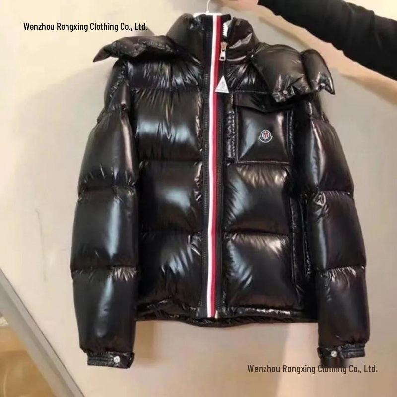 Men's Red Stripe Luxury Down Cotton Padded Slimming Winter Jacket Coat
