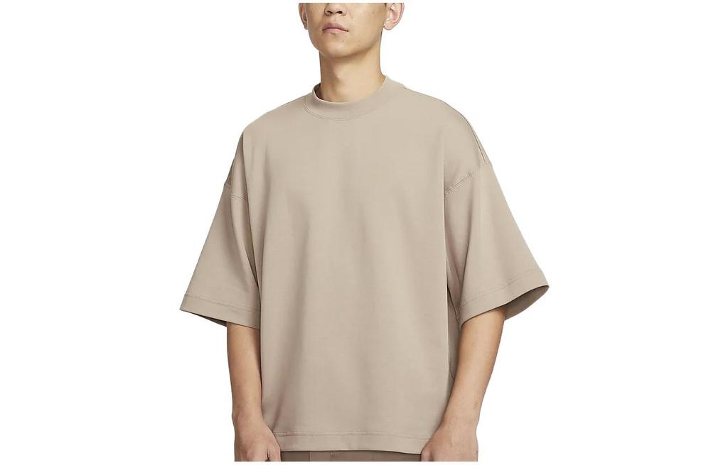 Nike T Shirts Men's Khaki Crew Neck Moderate Straight Fit FB8166-247