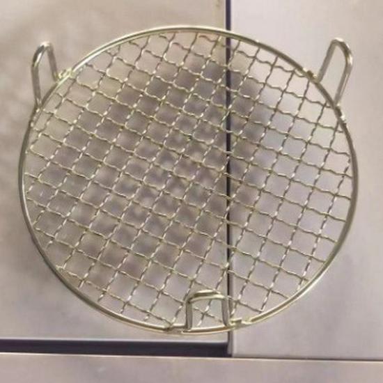 304 Stainless Steel BBQ Grill Net with Legs - Thickened Charcoal Grill Net for Roasting and Tea Brewing