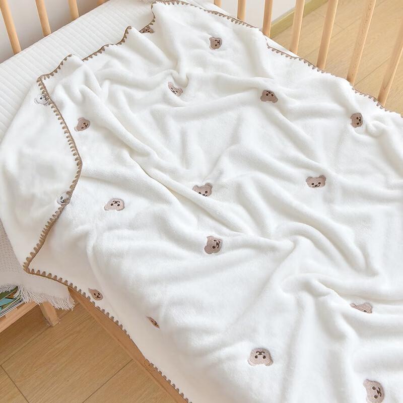 GPPNKC Baby Milk Velvet Embroidered Blanket