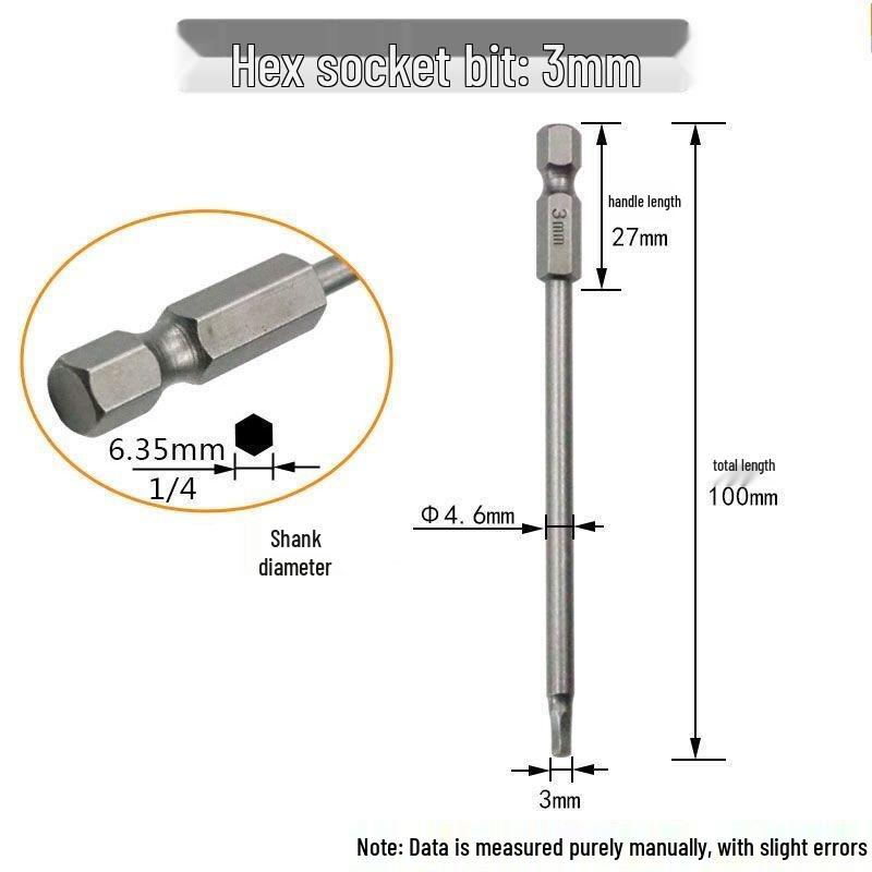 Hex Bit Set for Drills: Super Hard S2 Industrial Extended Screwdriver and Wrench Bits