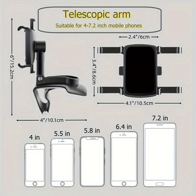 Universal Car Phone Mount, Easy Installation, 360-Degree Rotatable, Non-Slip Dashboard Holder, ABS Material, Hands-Free Device Mount for Vehicle Use