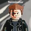 Χρωμιωμένο Κρανίο Terminator T800 Ρομπότ Δομικά Τουβλάκια Μίνι Φιγούρες Δράσης Παιχνίδια