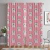 Pink Pig Curtains Child Room Halloween Decoration Window Curtain for Room 2 Panel Home Interior Curtains Shades Partition Living
