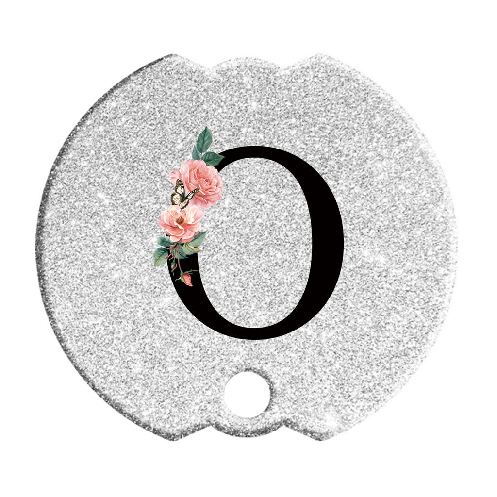 Tumblers Name Plates for Stanley Tumblers 40 Oz Cup Lid H2.0,Cup Lid Topper Round Acrylic Name ID Plate Glitter Silvery