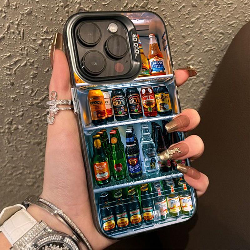 The Ice Chest With Drink Pattern Phone Case For iPhone 16 15 14 13 12 11 17 Air Pro Max 16 Plus 7 8 Plus X XR XS Max Back Cover