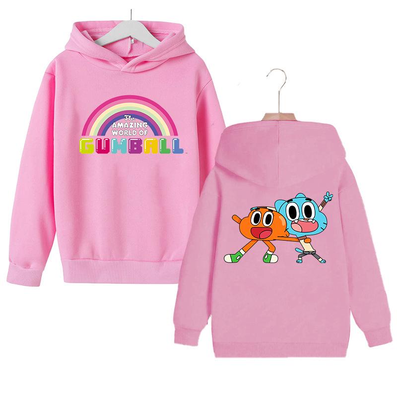 The Amazing World of Gumball Hoodies Boys Girls Funny Cartoon Print Hoodie Long Sleeve Pullover Tops Kids Casual Sweatshirts