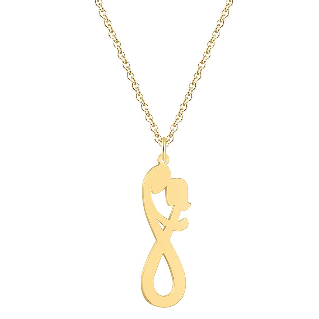 

Kinitial Girl Boy Hollow 8 Infinity Pendants Necklaces for Women Fashion Stinless Steel Couple Chain Necklace Jewelry wholesale 50cm