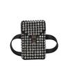 Shiny rhineste mobile phe wallet, chain shoulder lipstick small bag, dinner party flap messenger bag pu leather waist bags