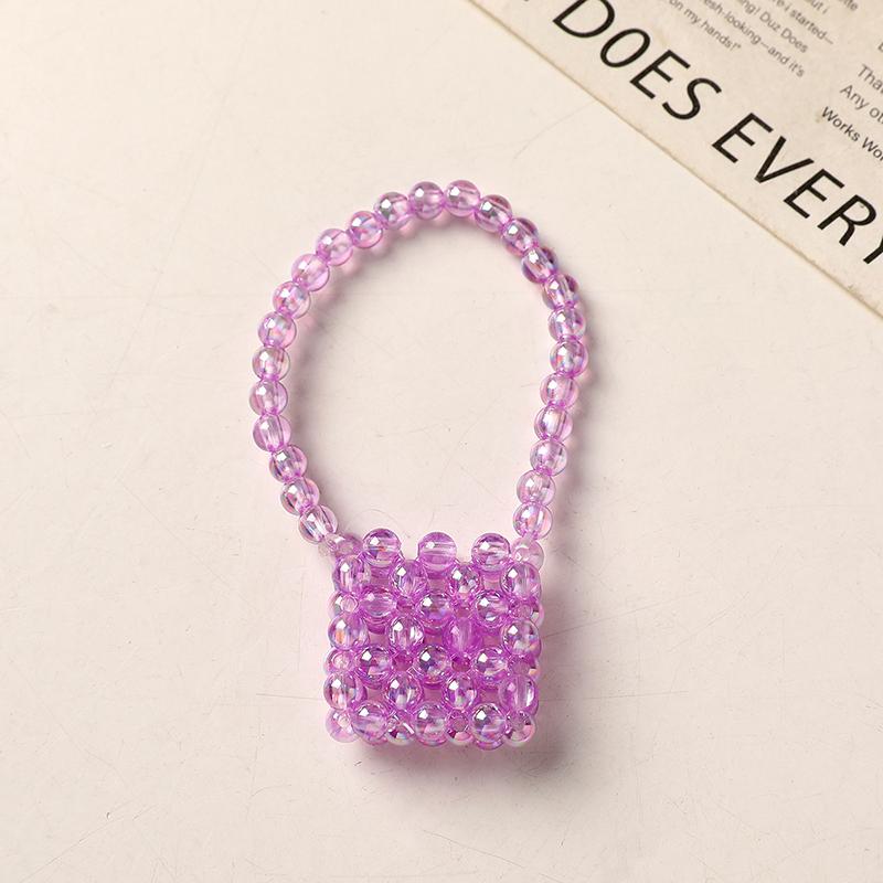 

Mini Doll Pearl Crossbody Bag Diy Dress Up Ornaments Dollhouse Clothing Toy Doll Accessories фіолетовий