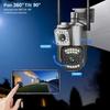 EU CCTV Camera V380 Pro 4K 8MP Wi-Fi 4G SIM Card Outdoor IP Security Camera Bidirectional Call Color Night Vision AI WiFi Camera