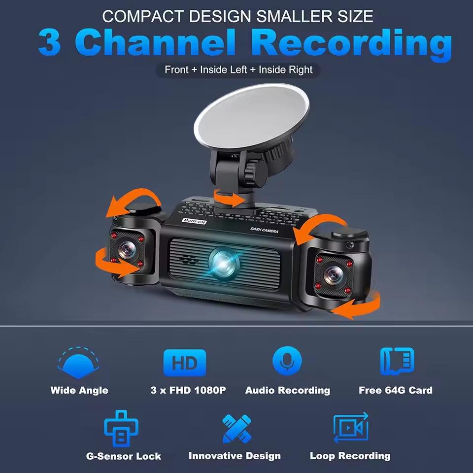 1080P Four-Lens Night Vision Dash Cam