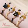 Lucky Blue Big Eye Black Cat Bracelets for Women Men  Cartoon Animal Handmade Braided Bracelets Couple Jewelry Gifts