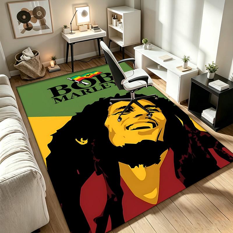 Bob Marley A rug suitable for office chair areas living rooms and computer desks perfect for home offices and an ideal holiday gift