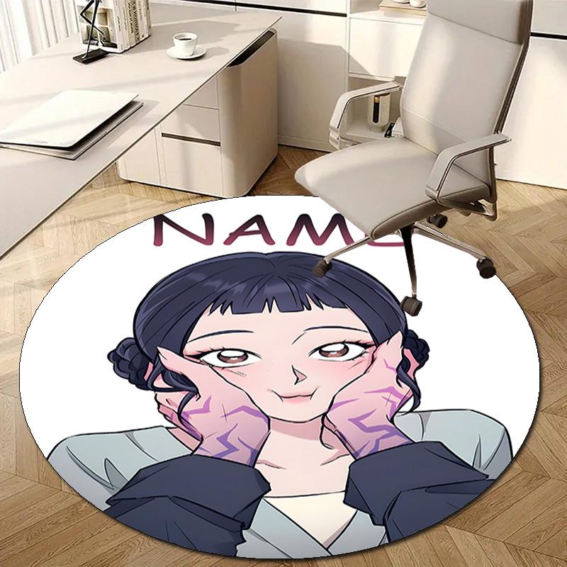 Personalized K-KPop Demon Hunters Round Chair Office Rug - Perfect for Mat, Office Chair & More - Ideal Gift for Birthdays and Holidays