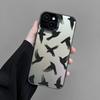 Birds In Flight Laser Phone Case For iPhone 13 Mini 14 Pro Max 16 15 Pro Max Plus 12 11 Pro Max Shockproof Back Cover Fundas