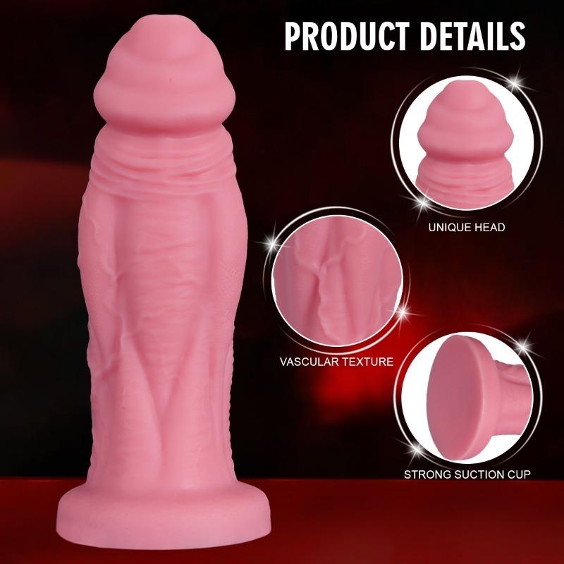 Large Muscle Texture Realistic Dildo - Eggless Design for Female Masturbation & Male Anal Play