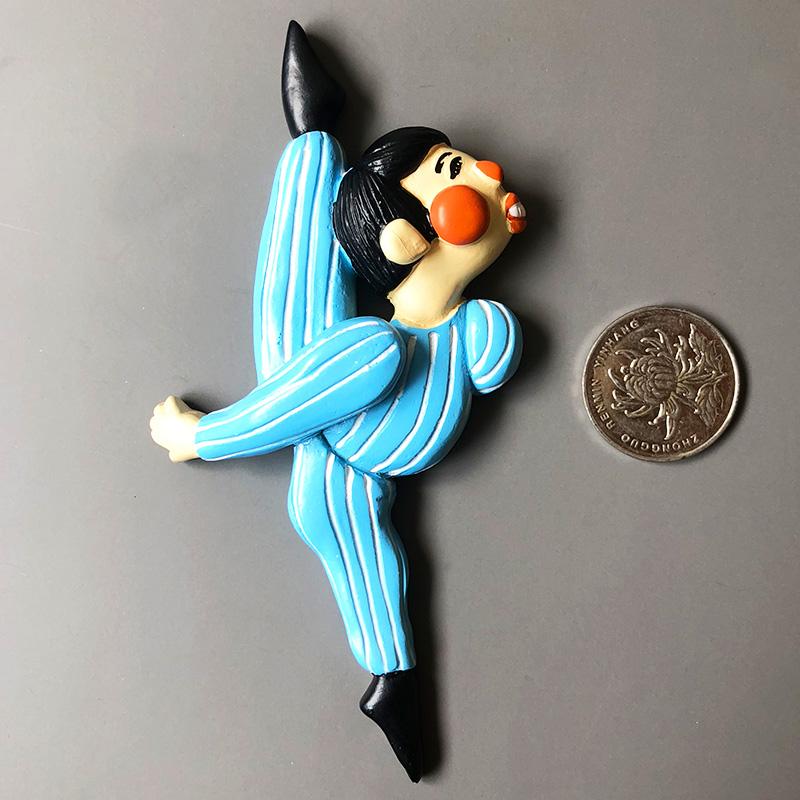 Nordic ins refrigerator paste funny 3D fridge magnets cartoon ballet doll magnetic dance boy girl refrigerators home decoration