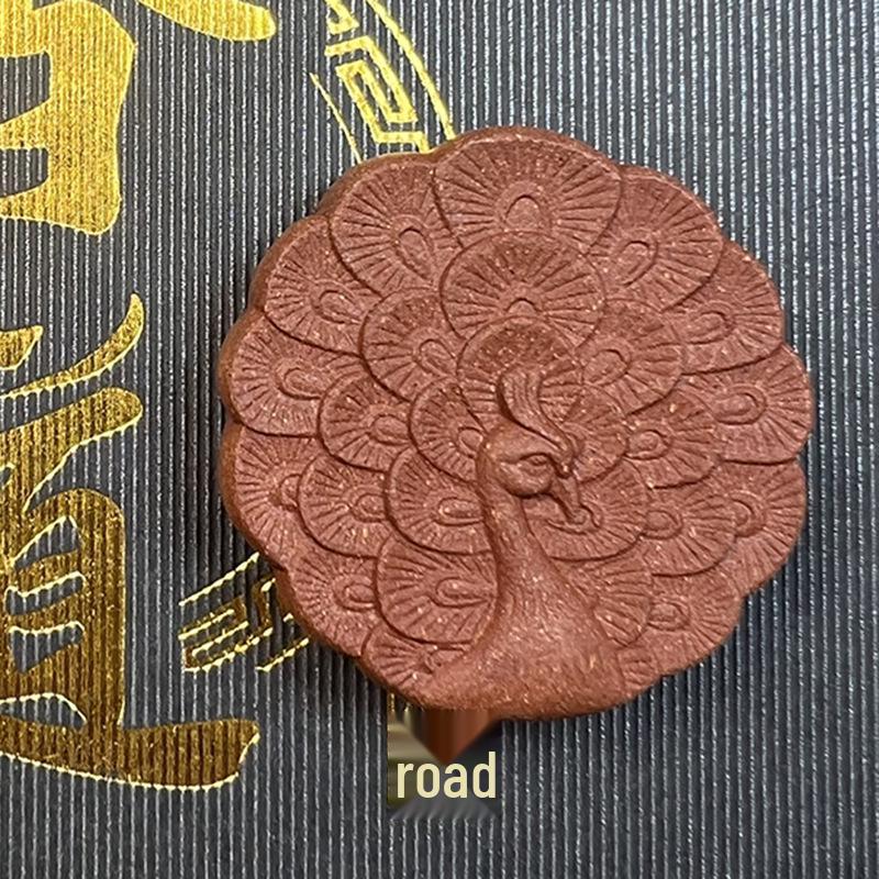 Luxury Handcrafted Incense Tablets with Flower Stamens  Peacock Design Car Pendant