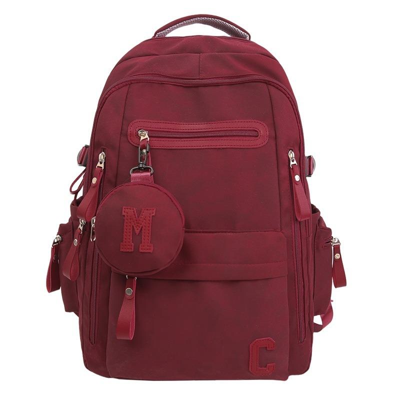 School bag new school bag men's high value trend large capacity dirt-resistant junior high school students multi-compartment backpack women