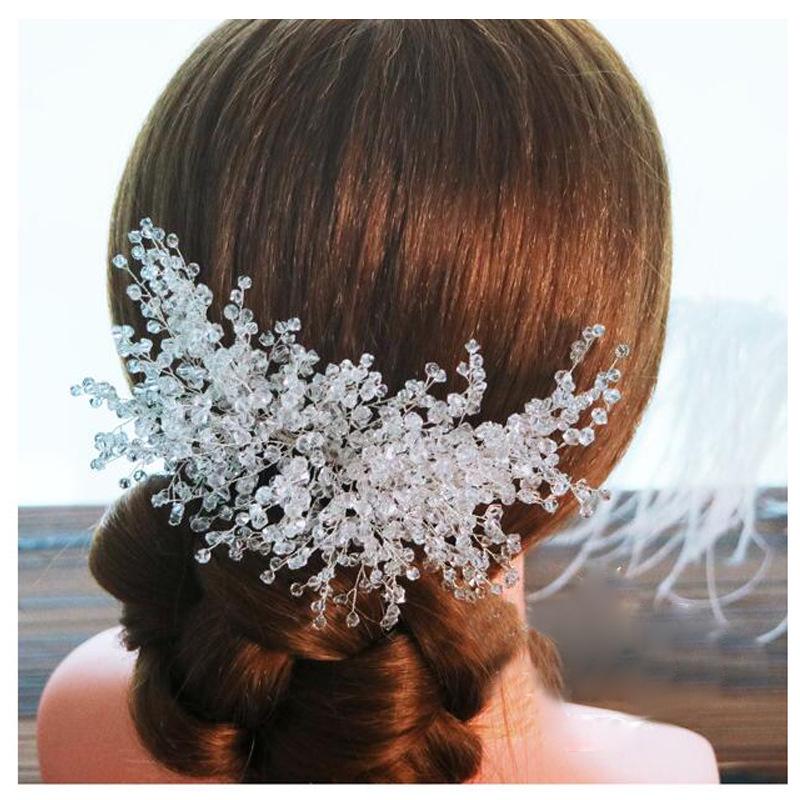 Handmade Crystal Bridal Hair Comb Wedding Headpiece Accessory