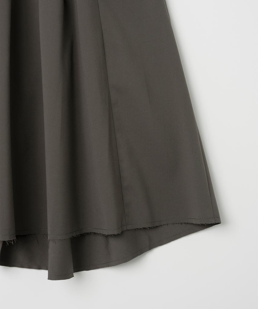 Milo Woman Cutoff Pleated Skirt 2 [Charcoal]