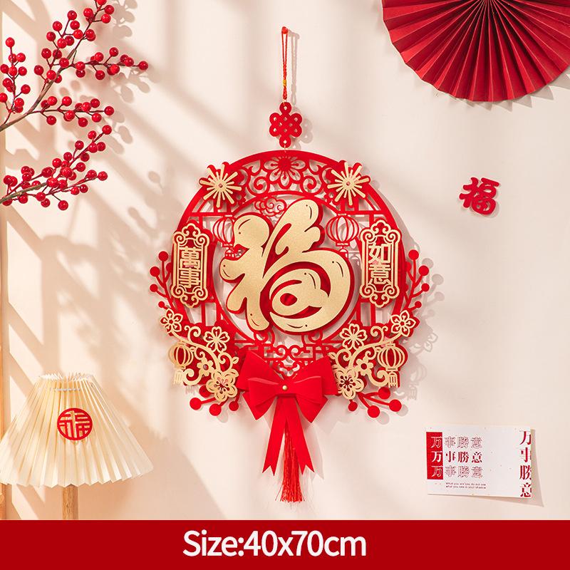 Lunar  Horse Year Wall Hanging Pendant  Spring Festival Decorations 2026 Chinese New New Year Hanging Ornament Room Decor