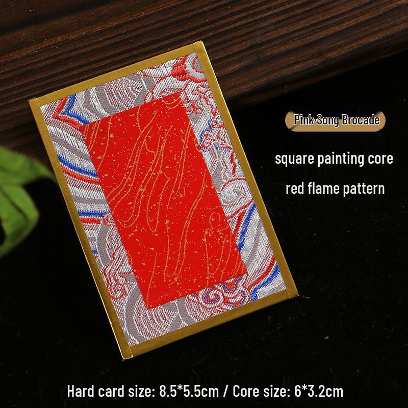 Calligraphy Desk Ornament: Creative Song Brocade Display, Xuan Paper DIY Card, Decorative Cultural Picture Frame Gift