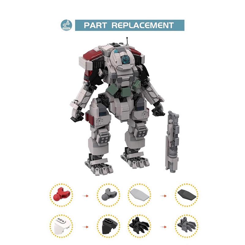 Bricks Compatible Creative Flame Titan Mech Creative Titanfall 2 Building Blocks