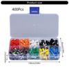 400pcs Insulated Wire Ferrules set Assorted Cable End Sleeves Set Cable End Sleeve Assortment for Electrical Projects