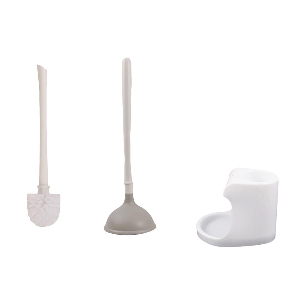 Toilet Plunger & Brush Cleaning Set Base — An Efficient Solution For Clogged Toilets. This Powerful Effectively Clears Blockages And Stains
