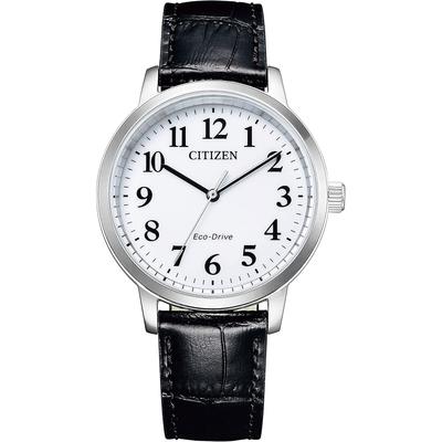 Men's BJ6541-15A Photovoltaic Eco-Drive Cowhide Business Watch