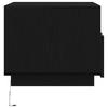 Coffee Table with LED Lights Black Oak Effect 50 x 49 x 40 cm