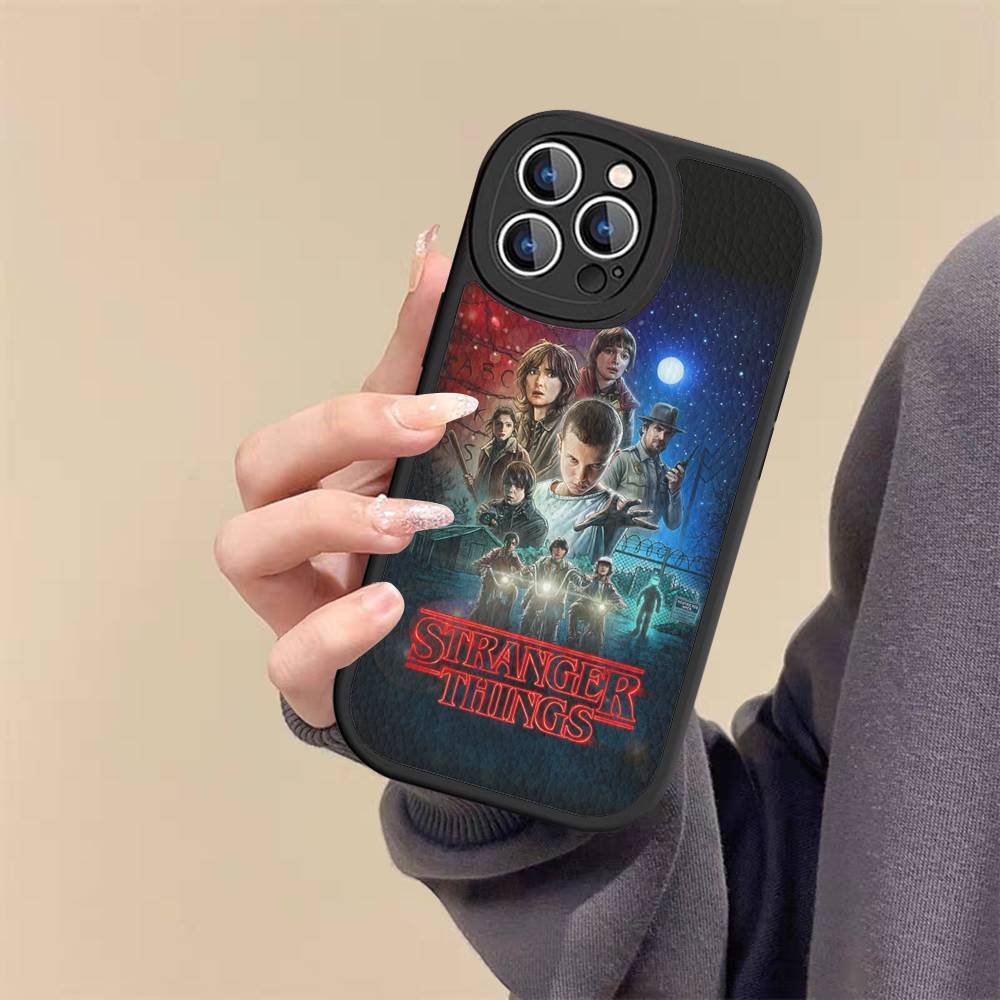 Hot S-Stranger T-Things Leather Phone Case For IPhone 15 14 13 Pro Max 12 11 16 Plus Phone Cover
