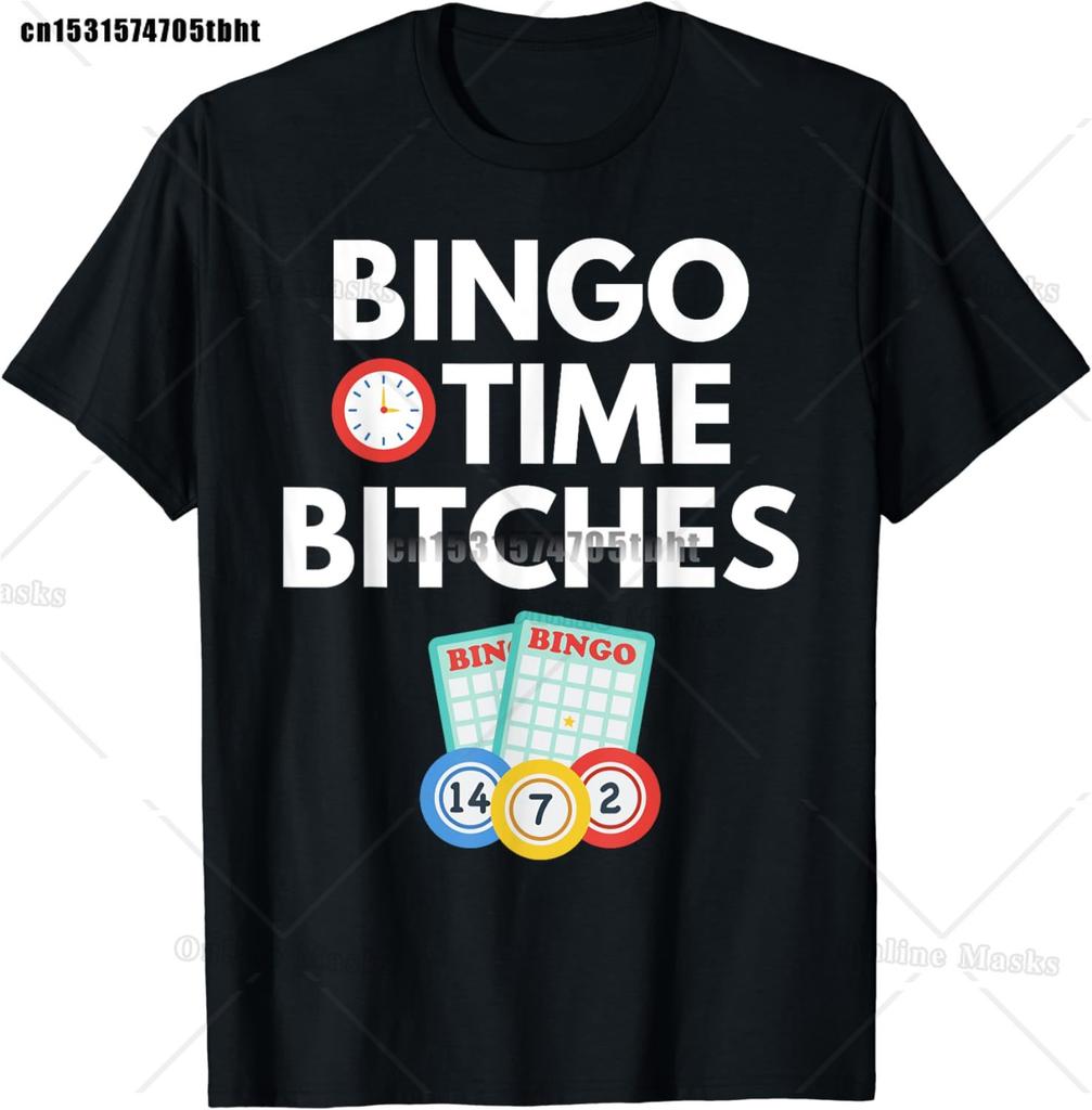 Crazy Bingo Lady Shirt Funny Lucky Bingo Shirt Player Hobby Gambling Bingo Queen TShirt Fashion Street Cotton Tops Tees