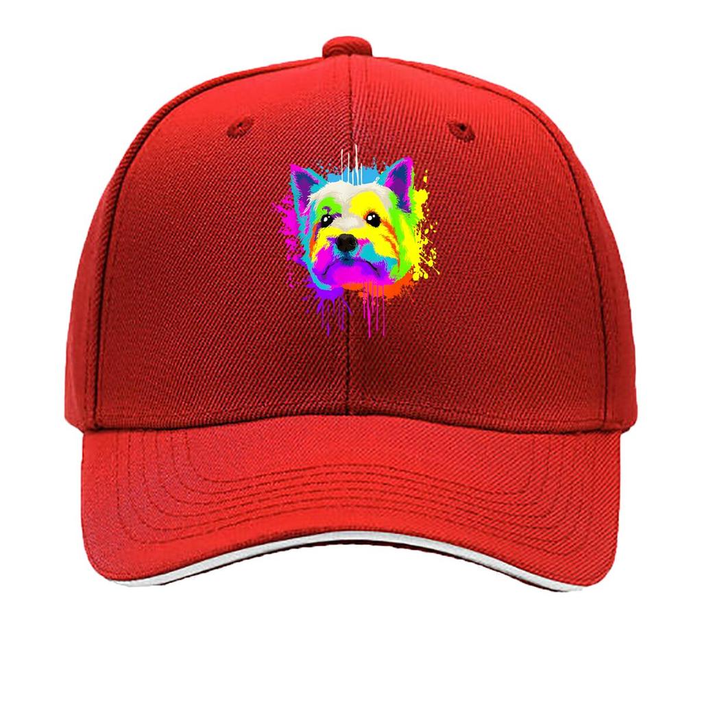 Colorful Dog Pet Pop - Art Style Sandwich Baseball Cap
