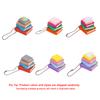 Mini Book Tower Clicker Fidget Keychain 3D Printed Stacked Book Stress Relief ASMR Sensory Toy for Adults Backpack Pendant Charm