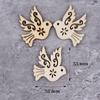 20pcs/lot Unfinished Wooden Peace Dove Wood Cutouts Slices Craft Embellishment Bird Pigeon Shape Cutout for DIY Party Home Decor