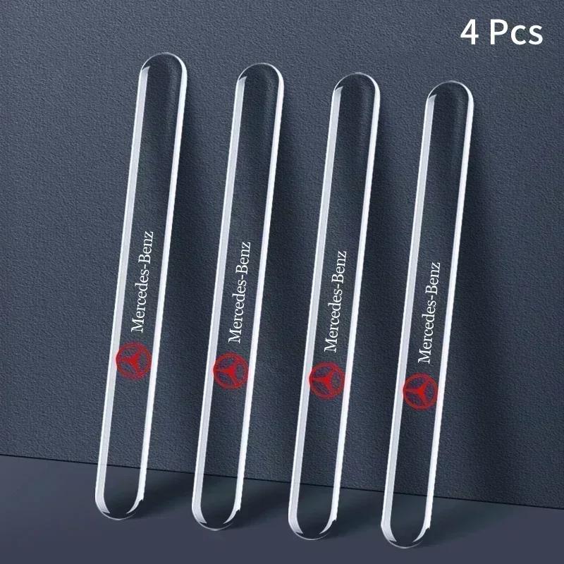 ZQE1  4pcs/set Car Door Bowl Handle Protector Stickers Transparent Anti-scratch Film for Mercedes Benz W211 W204 W210 W203 CLA GLA