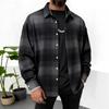 Men’s Checked Long-sleeved Shirt – Men’s Business and Casual Shirt