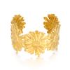 Exaggerated Stainless Steel Metal Shell Flower Cuff Bangle Bracelet for Women Vintage Gold Color Bangles Beach Party Jewelry New