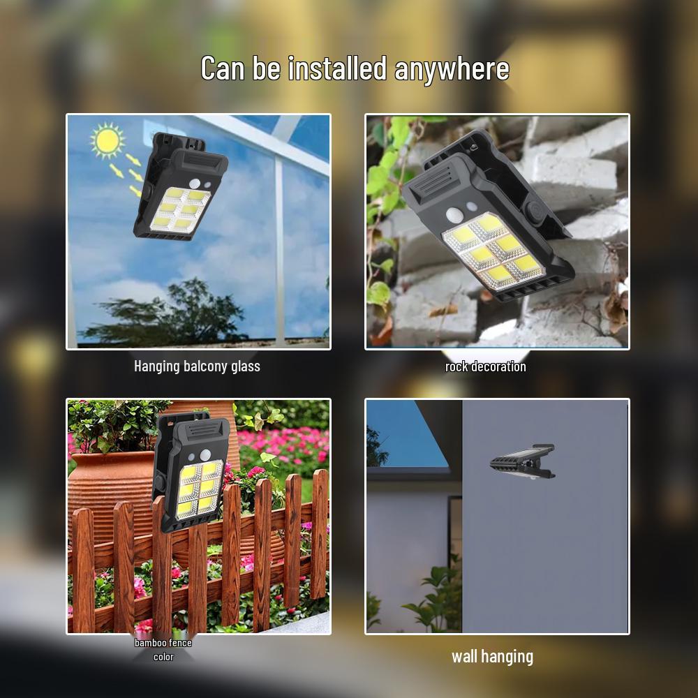 Solar LED Außenwandleuchte, Wasserdicht & Superhell, mit Bewegungssensor für Hofzaun.