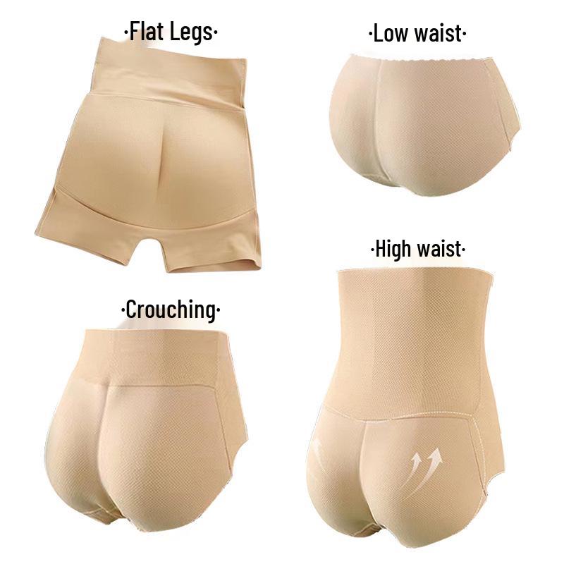 High-Waist Seamless Padded Buttocks Enhancer with Breathable Abdomen Support for Women
